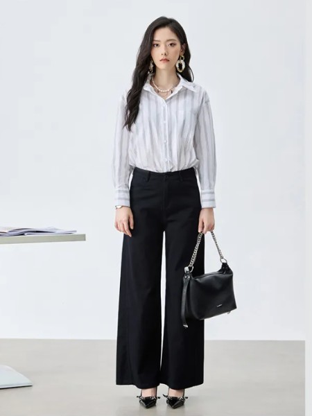 城市格调(URBANFORM)女装品牌时尚翻领轻职业长袖套装2025秋季新品