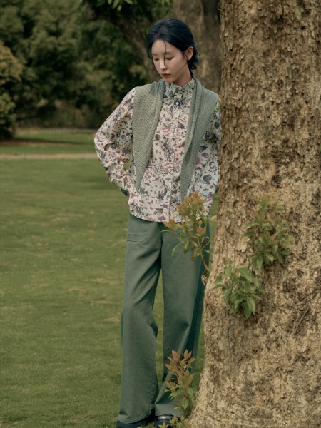 私人衣橱(SRYC)女装品牌复古碎花减龄长袖2025秋季新品