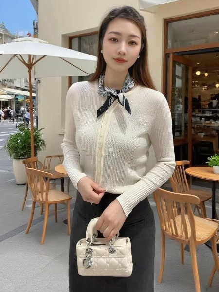 DU迪如女装品牌气质优雅针织显瘦开衫毛衣2025秋季新品