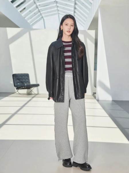 觅恋女装品牌韩版时尚减龄长袖衬衫外套2025秋季新品
