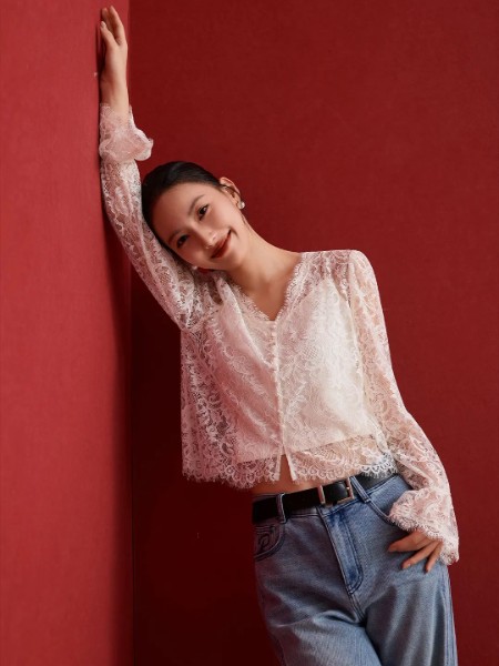 佳人苑(jiarenyuan)女装品牌白色钩花镂空蕾丝打底衫女款秋装2025新款上衣轻奢高级感洋气小衫