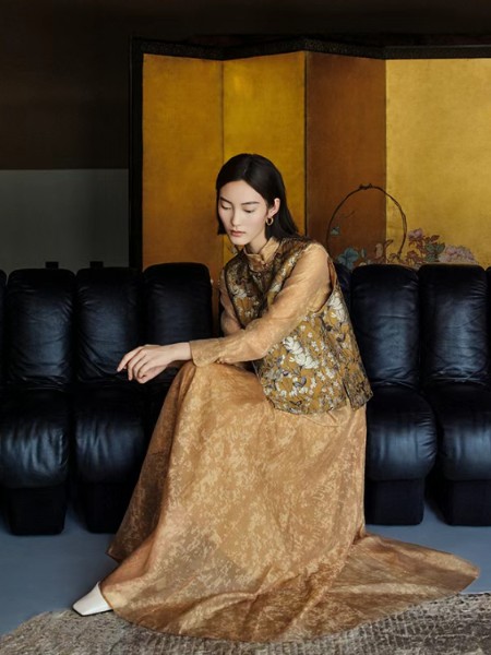 水云间(SEDATE)女装品牌高级时尚超火夏季新中式国独特漂亮马甲两件套装群潮