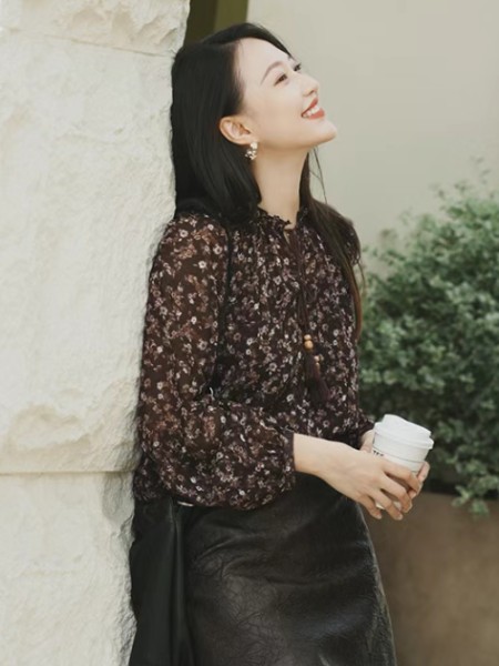 水云间(SEDATE)女装品牌雪纺衬衫女士春秋季2025年新款洋气气质爆款上衣小衫长袖衬衣
