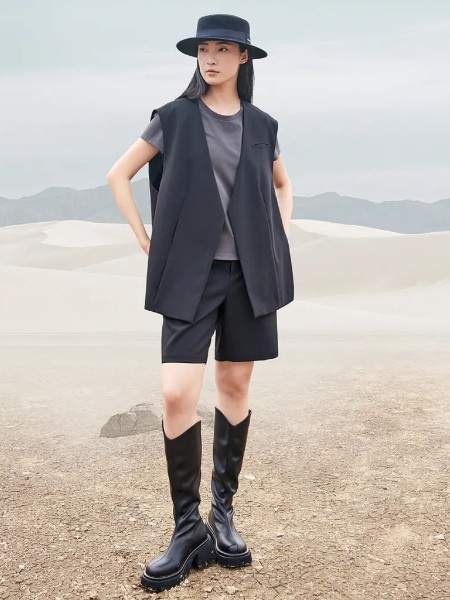 ANNOTATE 注释女装品牌最新产品展示V领西装马夹2025秋季不规则开叉马甲
