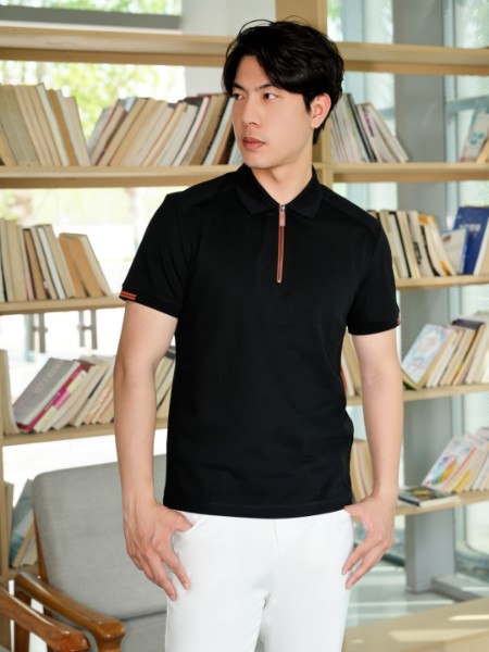 名鹰男装品牌最新产品展示黑色休闲短袖男士T恤