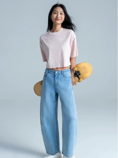 Giordano佐丹奴(Giordano)休闲牛仔品牌最新产品展示短款粉红色