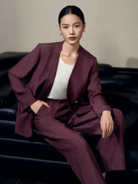 基弟(JIEDEAR)女装品牌秋装搭配一整套干练气质女装轻奢高级感盐系轻熟西装裤子两件套装