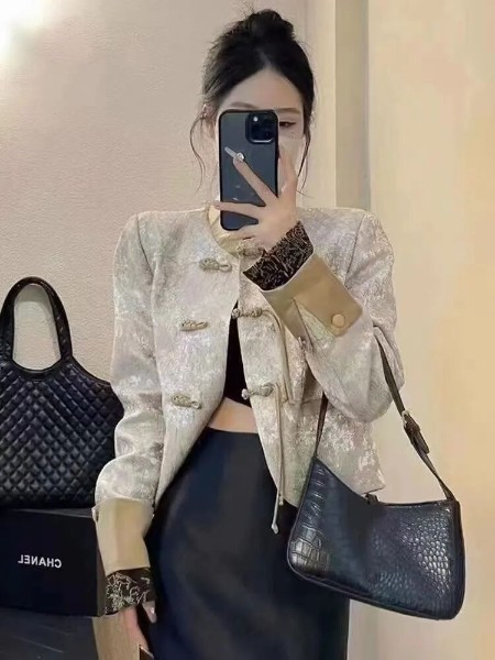 女装品牌新中式轻国风短款外套唐装秋冬高级感气质