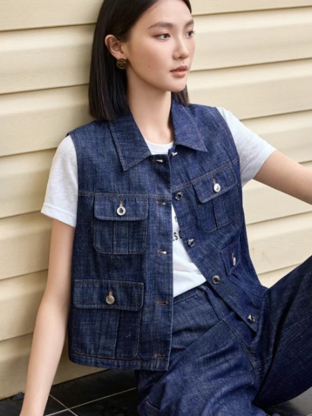 韩序(HANXU)女装品牌牛仔马甲套装2025新款