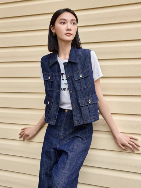 韩序(HANXU)女装品牌牛仔马甲套装2025新款