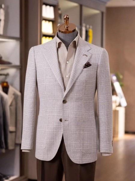 希思顿SIMSDORN男装品牌格子西装外套2025新款