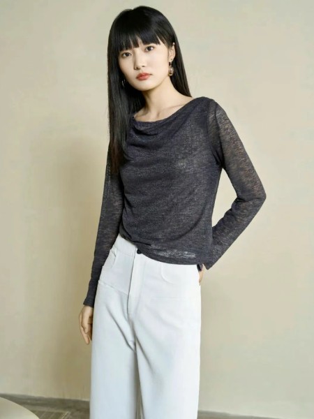 素帛SOBEAUTY女装气质利落简约舒适长袖2025秋冬新品