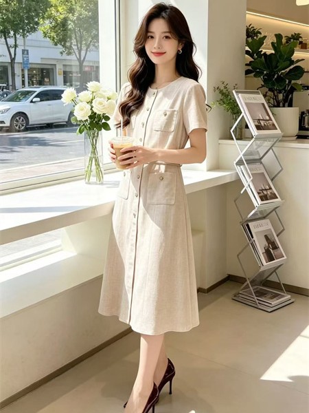 卡蔓(CARMEN)女装品牌小香风高级感显瘦连衣裙