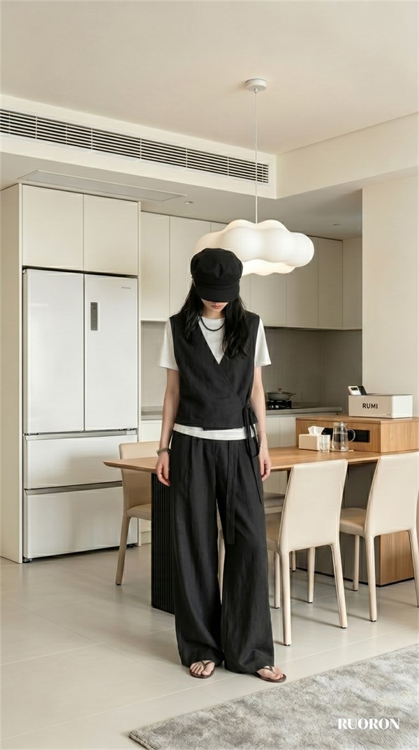 RUORON 2026夏季天丝亚麻老钱风套装：解锁高级松弛感穿搭密码